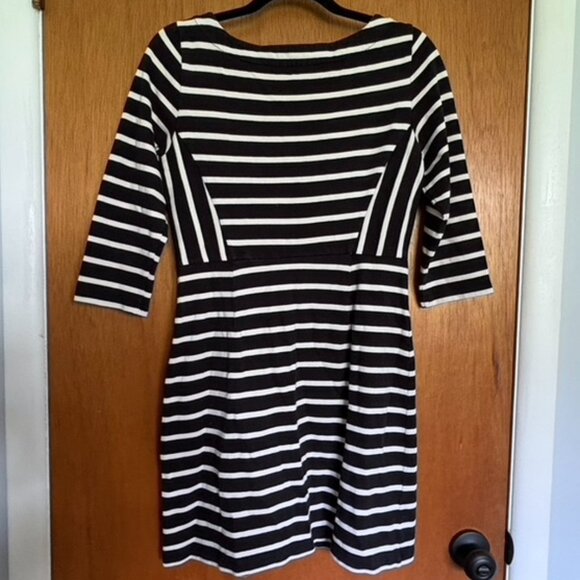 GAP Black and White Striped Shift Dress - size S petite - Picture 1 of 5